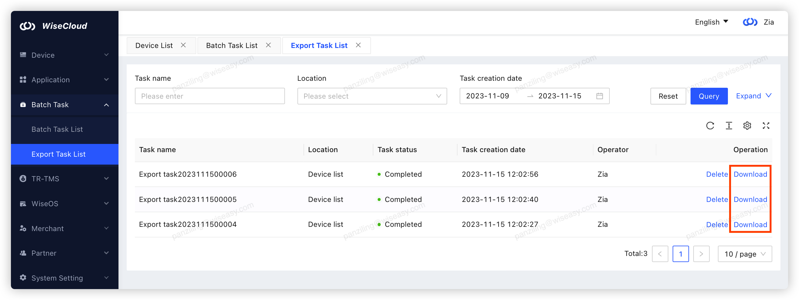 2 the export excel file will be downloaded 